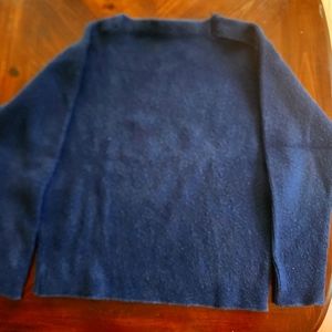 NANTUCKET LOOMS BLUE 100% COTTON MENS XL SWEATER
